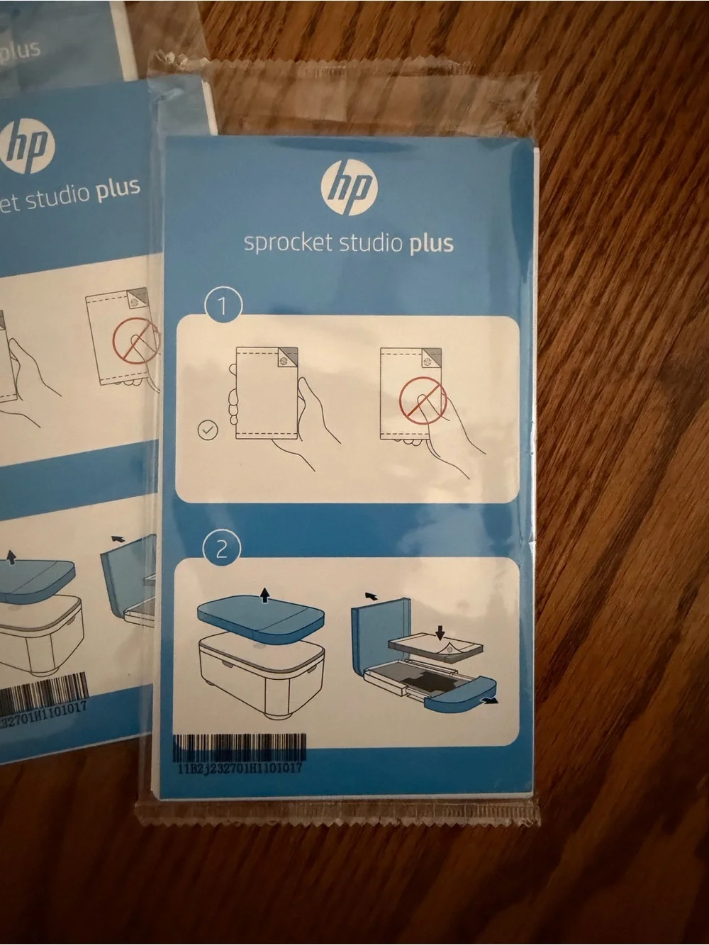 HP Sprocket Studio Plus Photo Paper Pack in Light Blue and White (20 sheets x 5)